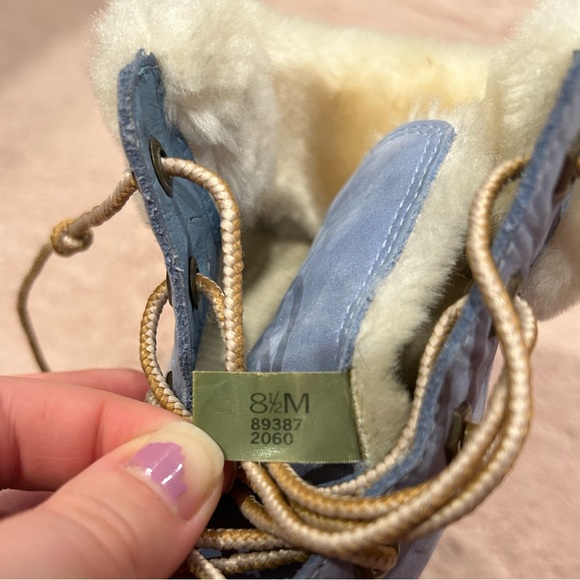 Women’s Light Blue Timberland Boots Fabric Material Size 8.5 - Picture 5 of 5